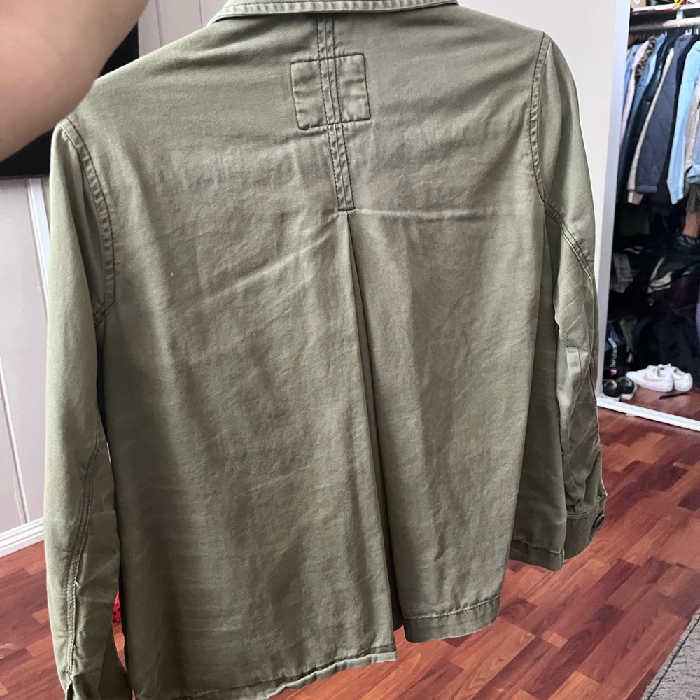Green Utility Button Up Jacket - image 3
